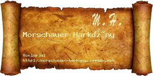 Morschauer Harkány névjegykártya